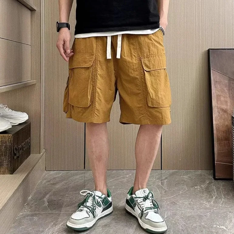 

Casual Spor Men's ort Pants Summer Lightweight Polyester Straight Leg Function ket Cool Sle Faionable Sun Protection