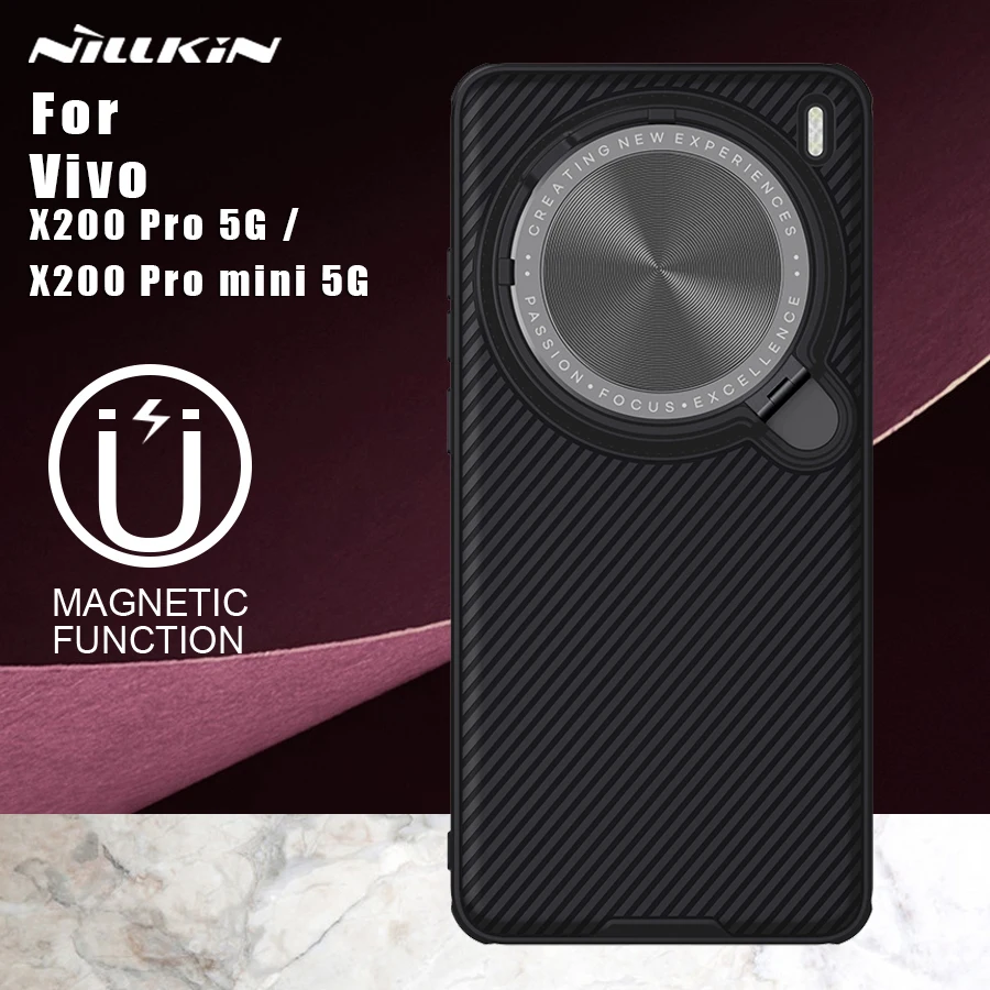 

Для Vivo X200 Pro/X200 Pro mini 5G магнитный чехол Nillkin Camshield Prop Защитная пленка для камеры с подставкой Противоударная задняя крышка