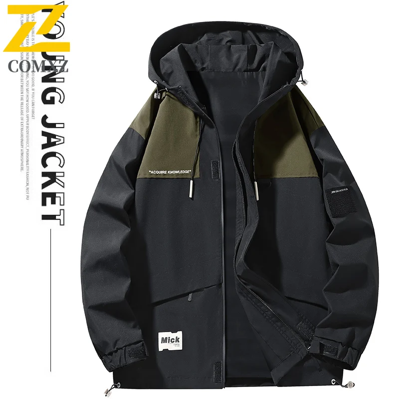 

EiAO Jacket Japanese Style Lightweight Windproof Waterproof Breathable Outdoor Coat for Hiking Camping Fishing Urban Aesthetic
