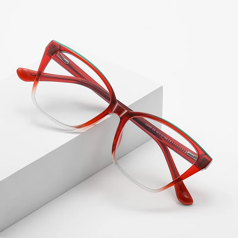 VICKI Fashionable Women's Literary Style Spring Glasses - Customizable Prescription - Anti-blue Light - Photochromic LS045