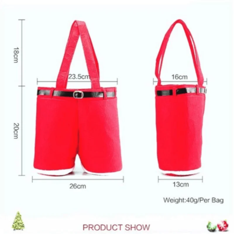 Santa Claus Pants Gift Bag Christmas Santa Sack Children Xmas Gifts Candy Bags Exquisite Santa Bags Christmas Stocking 2024 New