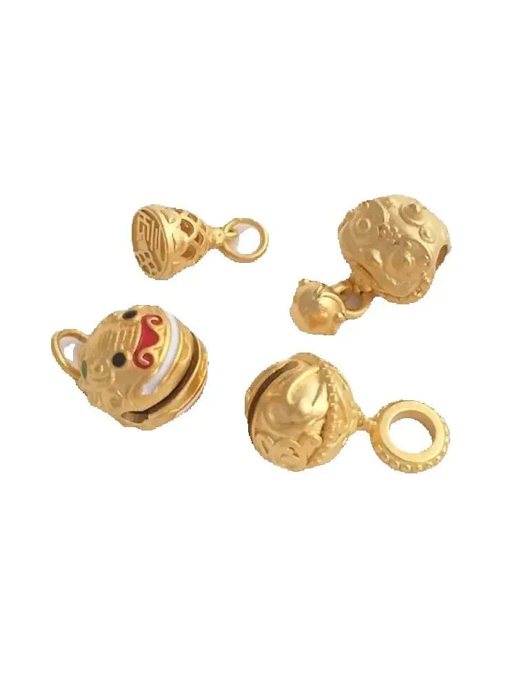 

Vietnam strong bao color sand gold huffing gold beast bell pendant will ring lion lion hand rope necklace DIY high-end pendant