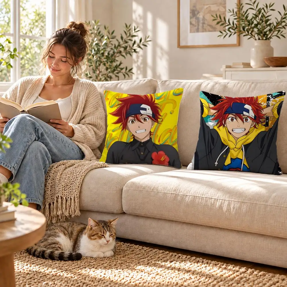 Anime SK8 the Infinity Cushion Cover Short Plush Pillowcase, Sofa Bedroom Home Decor, Ideal Holiday Gift