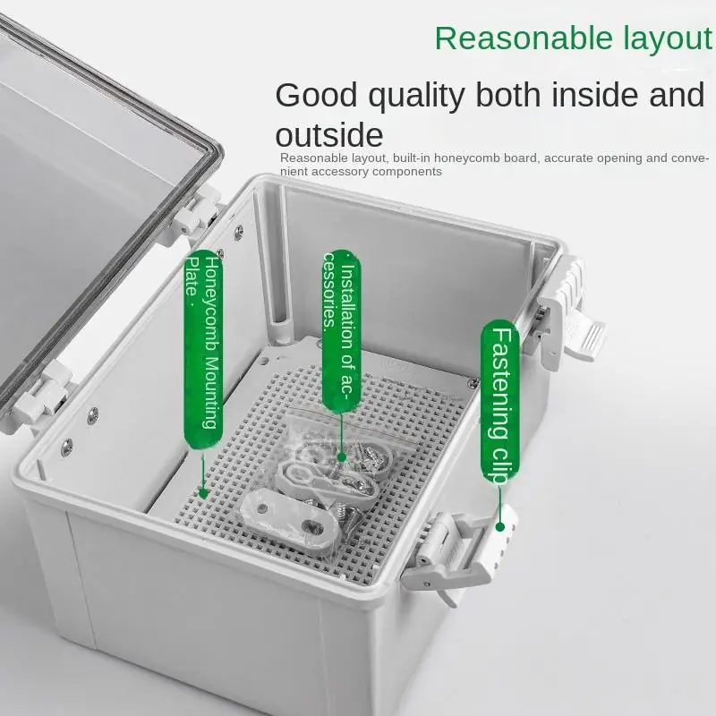 IP66 Electrical Plastic Enclosure ABS Power Junction Box Outdoor Waterproof Distribution Box for Electric Instrument Project