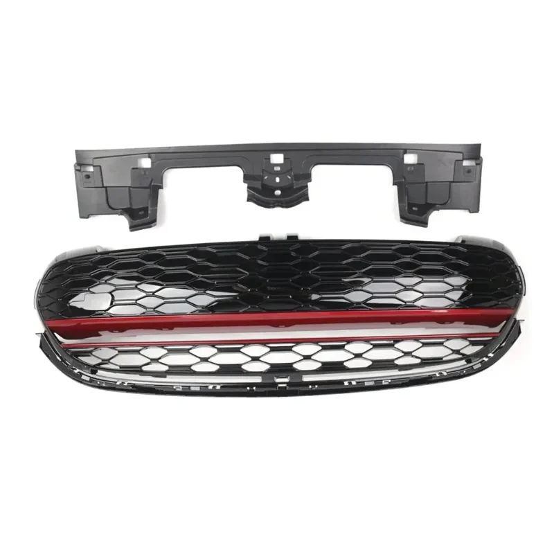 High Quality Gloss Black Red Front Bumper Mesh Grille For Mini Cooper F55 F56 F57 2014-2021