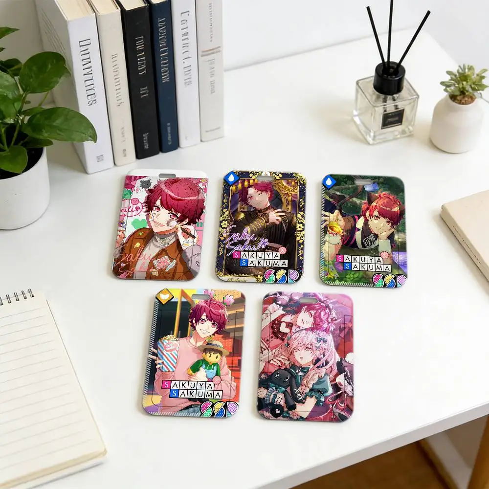 

Sakuma Sakuya Game A3 Act Addict Actors Badge Reel Dress Clips Brooches With Tags ID Name Card Holders Gift