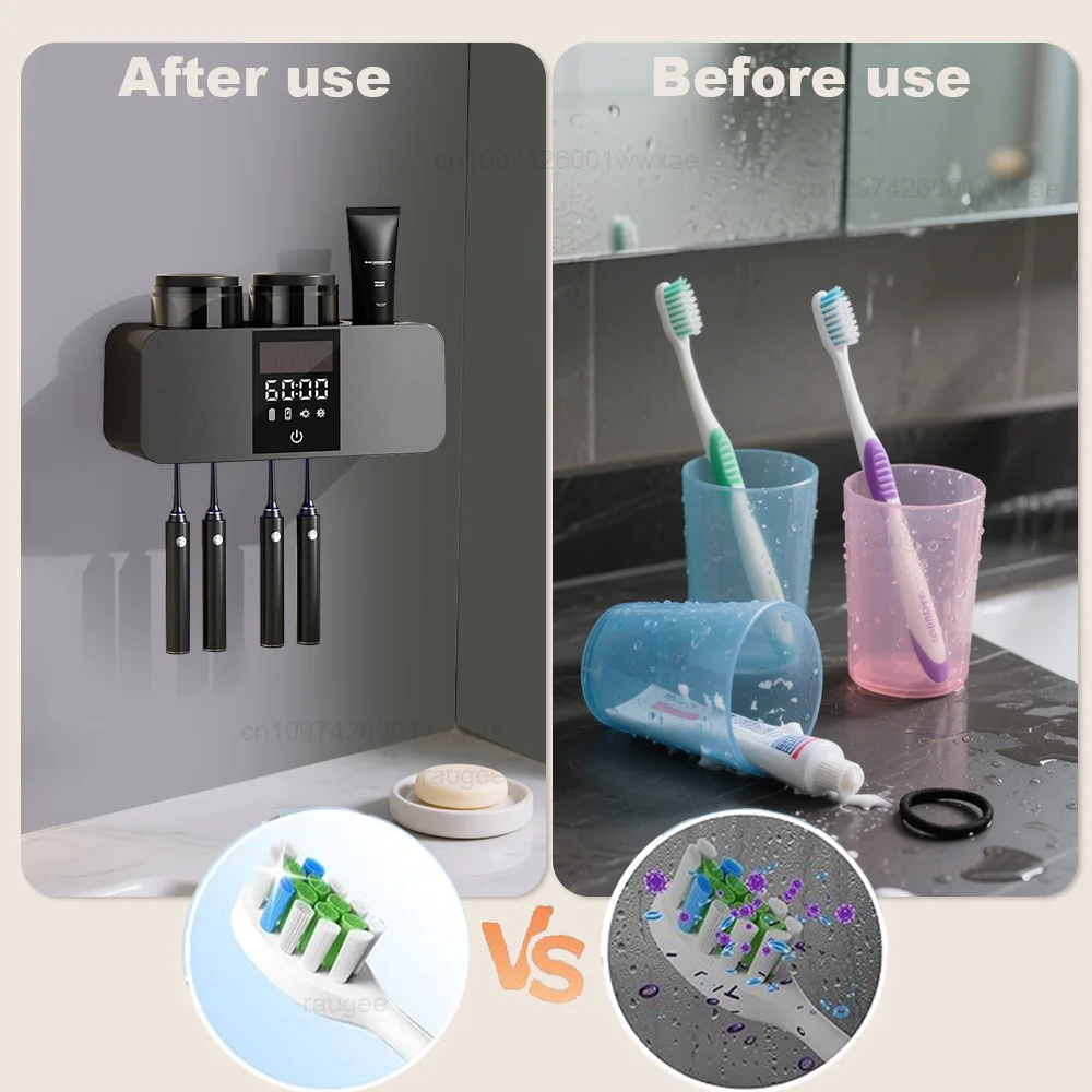Esterilizador uv de escovas de dentes com display led e parede_voghion.com