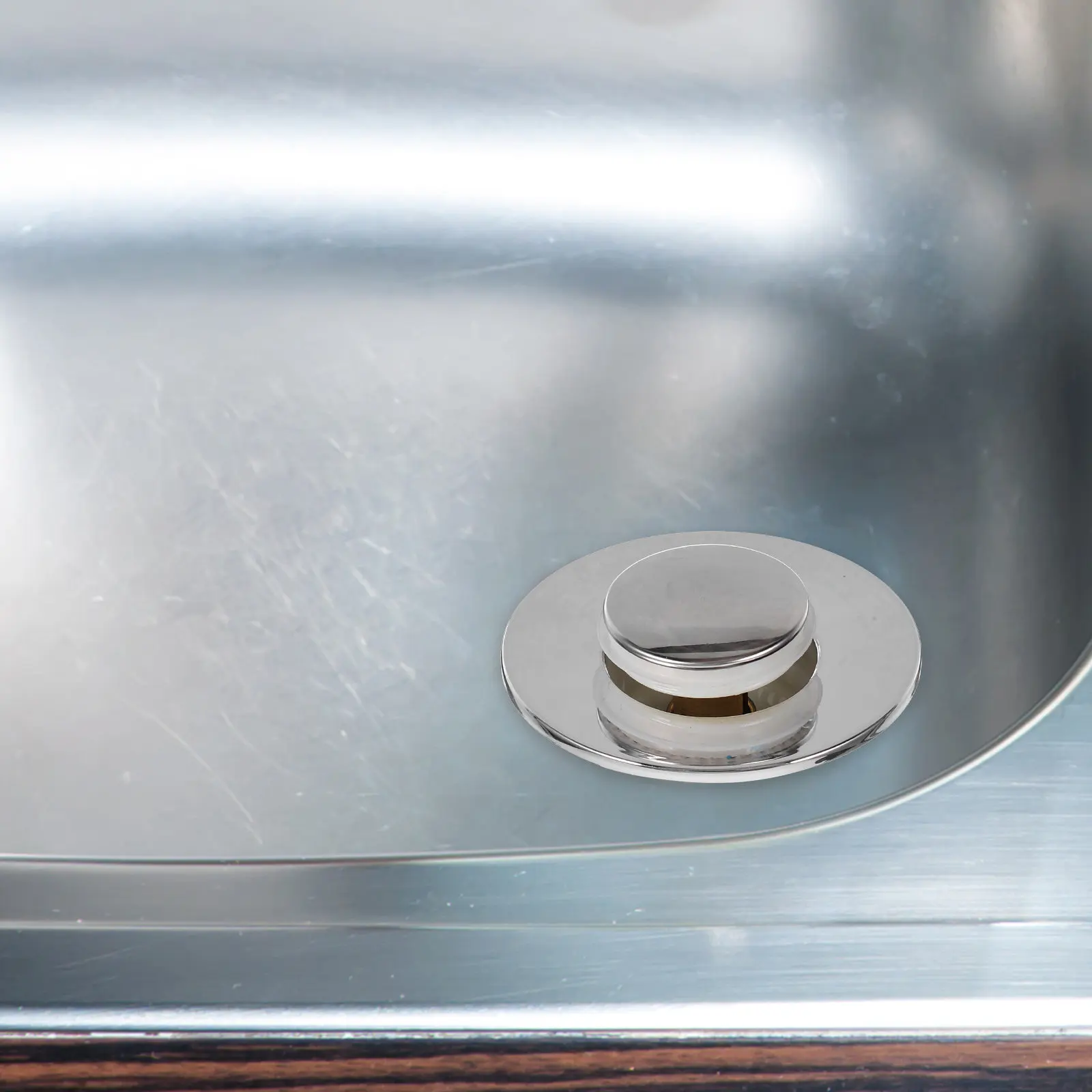 Premium Stainless Steel and Copper Press Down Drain Plug for Sink Basin Bathtub Anti Clogging Non Slip Wear Resistant Bathroom