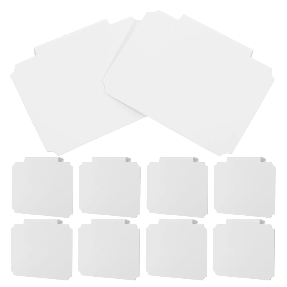 

10pcs Label Holder Basket Labels Clip Removable Storage Bin Tags PVC White Chalk Marker Erasable Practical Kitchen Pantry