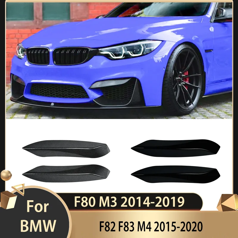 

For BMW F80 M3 2014-2019 F82 F83 M4 2015-2020 Car Front Bumper Lip Splitter Canards Spoiler Side Air Vent Splitter Trim
