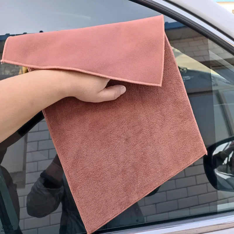 Suede Double-sided Absorbent Car Drying Towel Glass Cleaning Cloth For Windows Cars Kitchen Mirrors Traceless Reusable 30CMx30CM