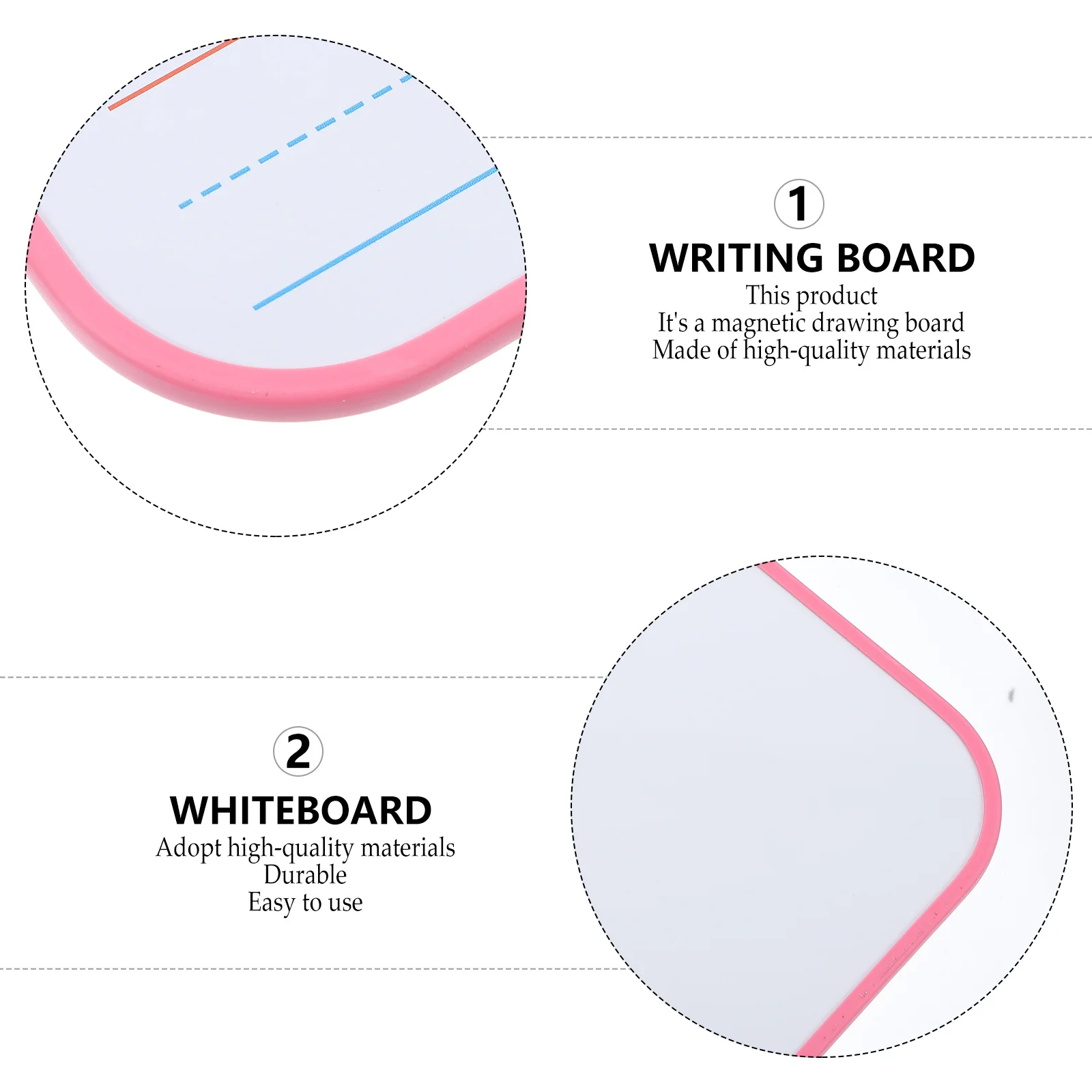 1 قطعة لوح كتابة مغناطيسي مزدوج الجانب السبورة الكتابة على الجدران الإنجليزية للمدرسة مكتب غرفة السبورة