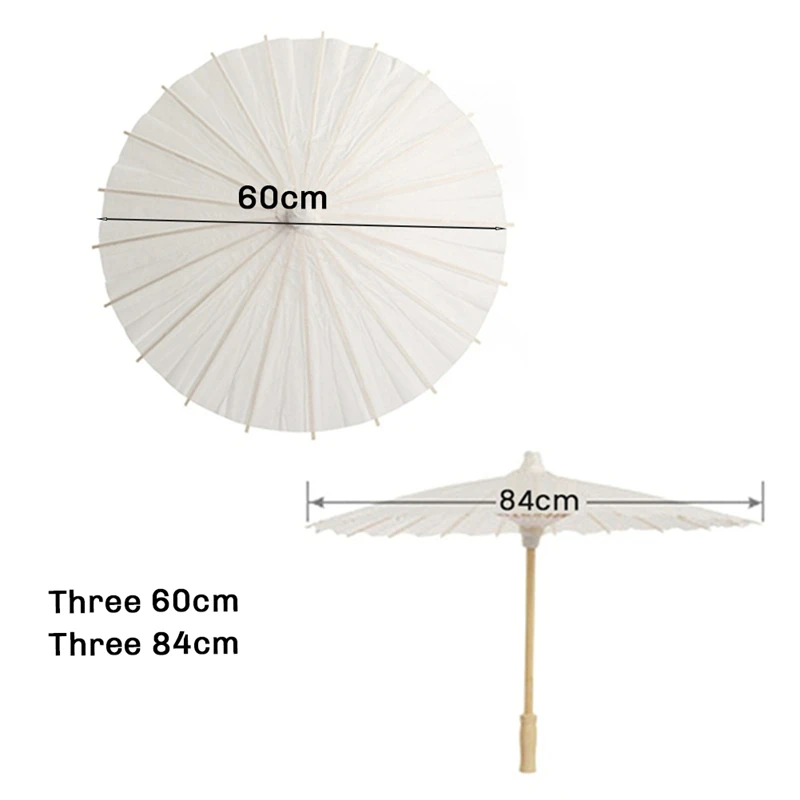 6PCS Paper Parasol Wedding Umbrella Party Favor Bamboo Umbrellas For Bridal Shower Centerpieces Photo Props 33In 23.6In Promotio