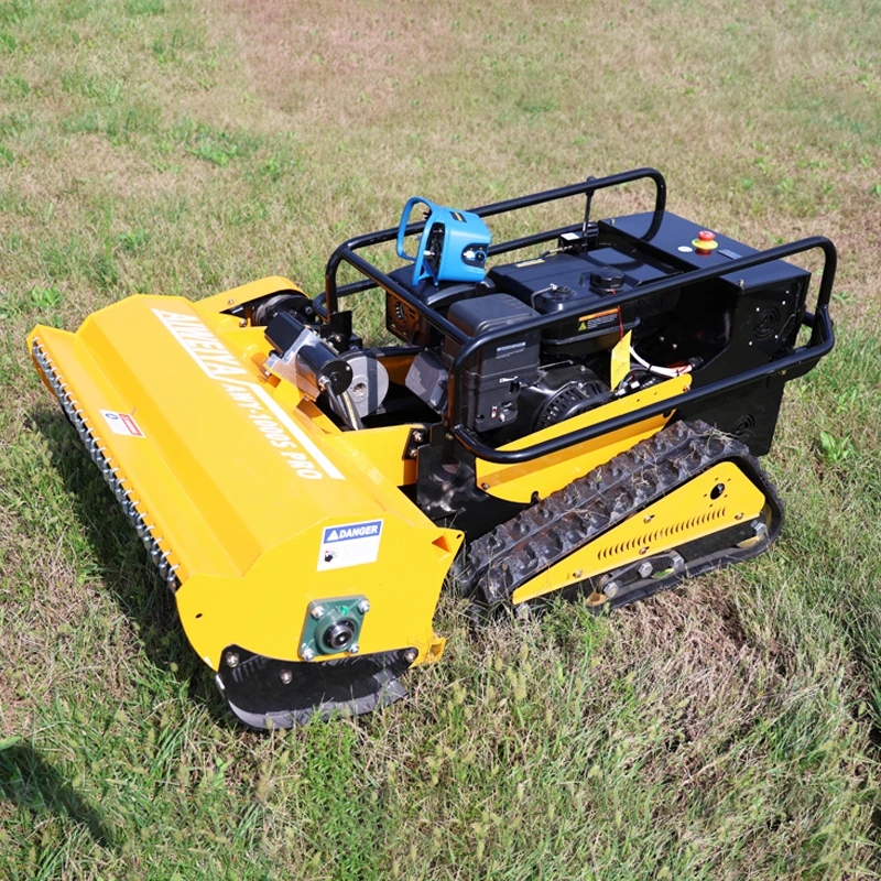 

Customized Automatic Garden Grass Cutting Robot Grass Trimmer Cutter Remote Control Robot Robotic flail mower Battery
