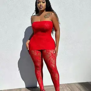 Spitzenkleidung für Frauen, sexy Leggings, Strand, schwarze und rote Kleidung, Party- und Clubkleidung, Urlaubskleidung, neu, 2024 12 Hauptverkäufe setze rote Kleidung - №11