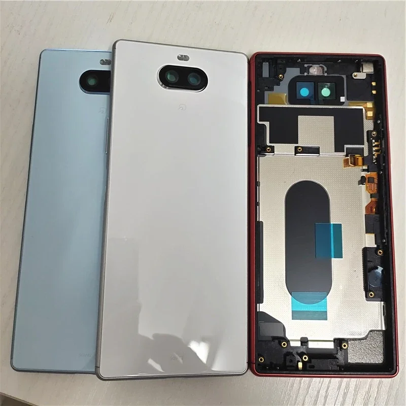 Full Housing For Sony Xperia 8 Battery Cover Door Case With Camera Lens Replace 6.0