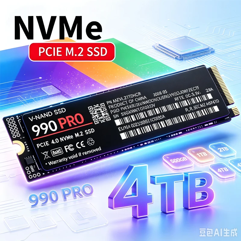 Multilanguage Notebooks 990 PRO M.2 2280 PCIe Gen4 NVMe SSD,1TB/2TB/4TB,V-NAND Reliable High ...