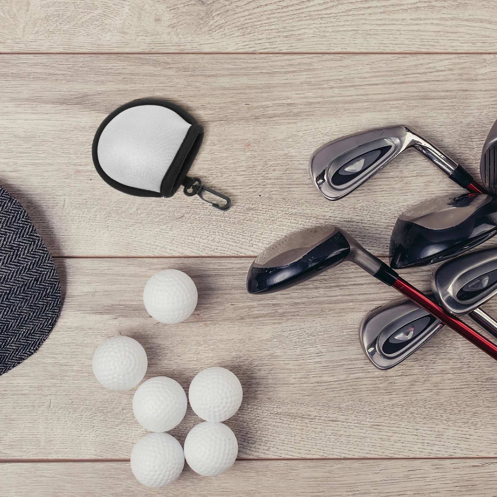 Защитный рукав для мяча для гольфа из неопрена с мягкой подкладкой и крючком для подвешивания удобного транспортировочного чехла для мяча для гольфа для мужчин