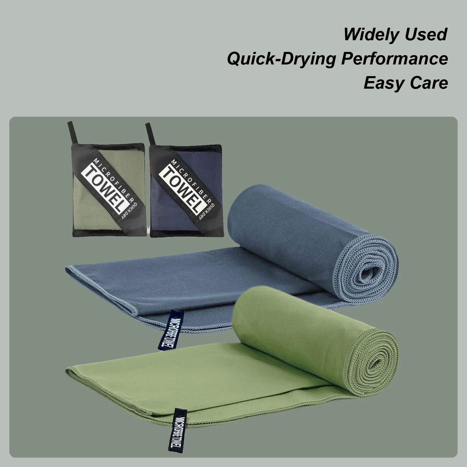 

Quick-Dry Microfiber Camping Towel, Super Absorbent Travel Towel for Fitness Swim Yoga, Lightweight Backpacking Beach Essential