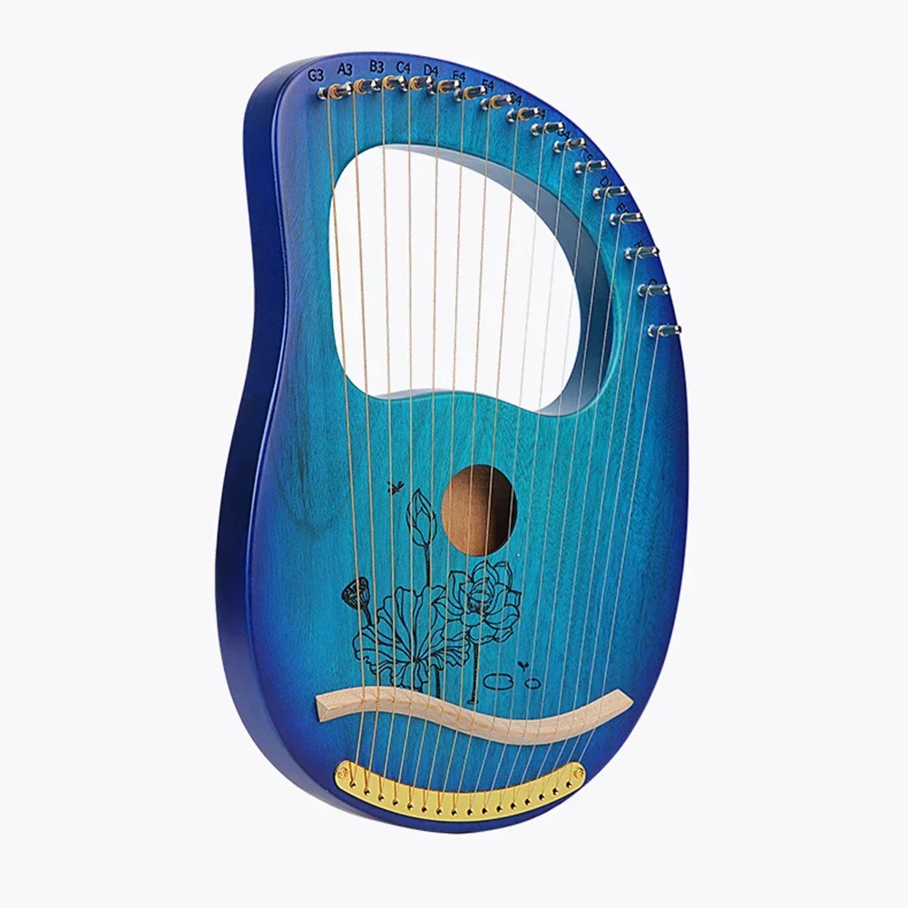 Lyre Harp Lyre Strings Outdoor Street Concert 15-24 String Brass Shiny Color Smooth Edge Beginners Lyre Artiest