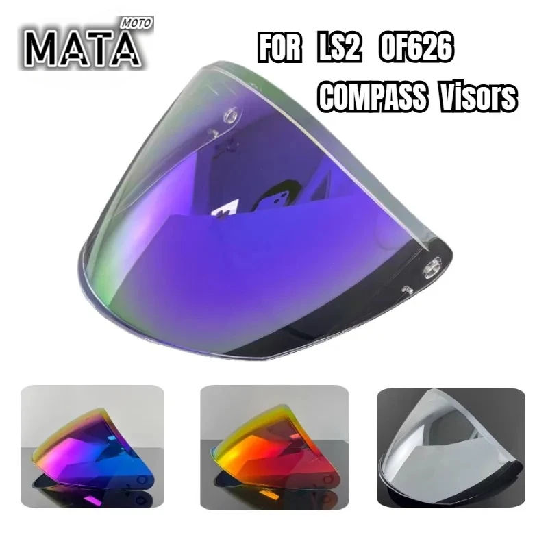 Helmet Visors for LS2 OF626 Visors COMPASS Brown Lens Transparent Lens Helmet Replacement Accessories OF626