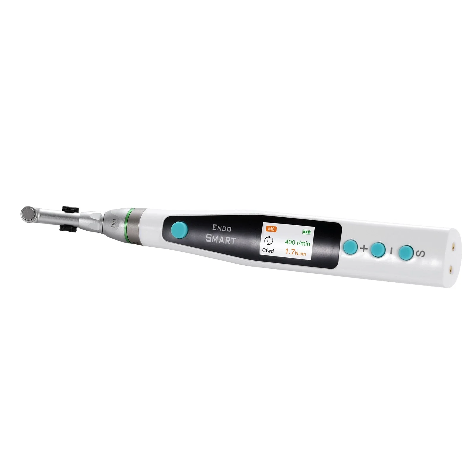 Dental Cordless LED Endo Motor 16:1 Contra Angle 9 Program Endodontic/6PCS Rotary Root Canal Niti Files 25mm