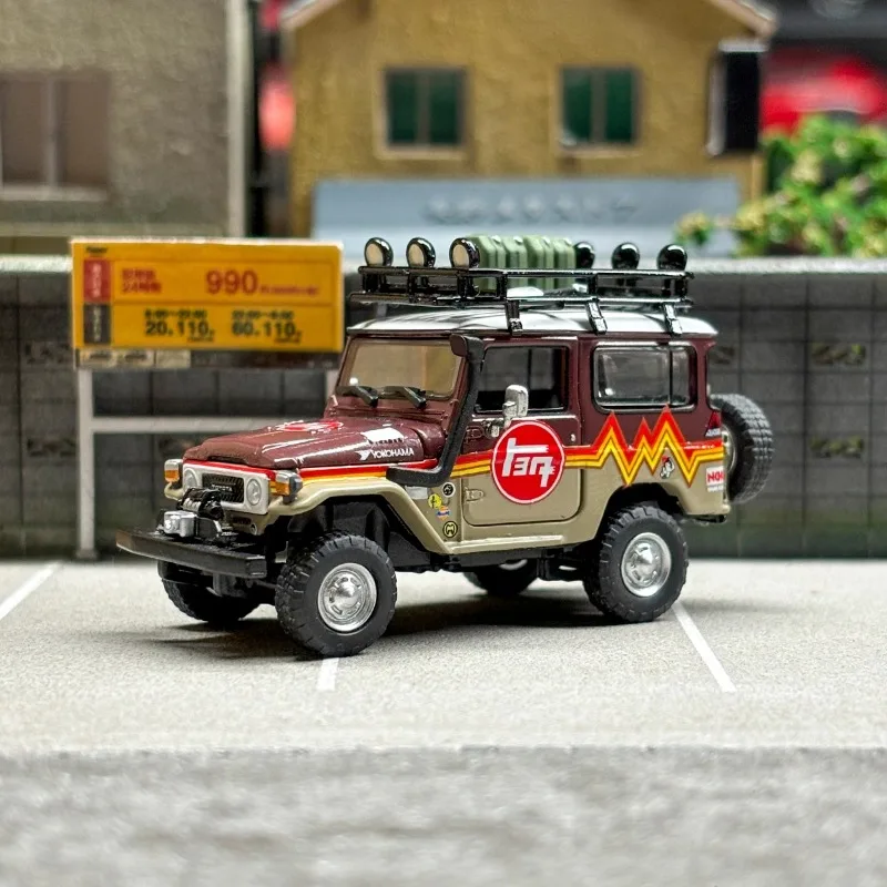 Neushoornmodel 1/64 Nieuwe Toyota Land Cruiser Fj40 Gelegeerd Speelgoed Motorvoertuig Diecast Metalen Model Geschenken