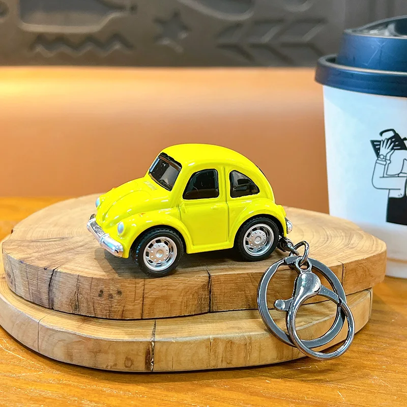 Jouet de voiture à inertie pour enfants, Mini voiture en alliage, coccinelle rétro, porte-clés de voiture classique, pendentif, jeu de bureau, cadeau pour garçon