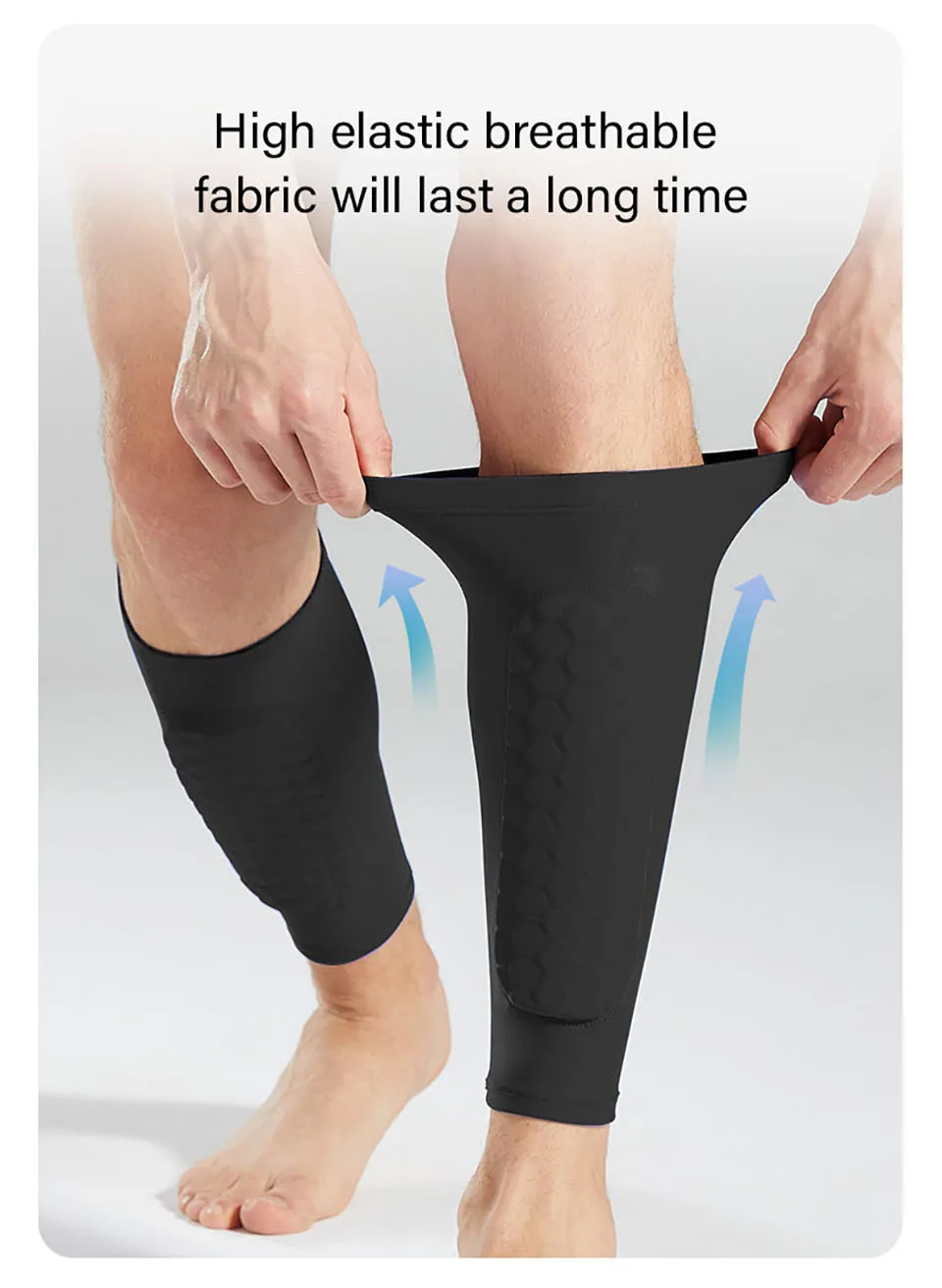 Loogdeel Honeycomb Fußball Schienbeinschoner Fußballschilde Sport Legging Schienbeinschoner Beinmanschetten Schutzausrüstung Schaftschutz – Detail 4