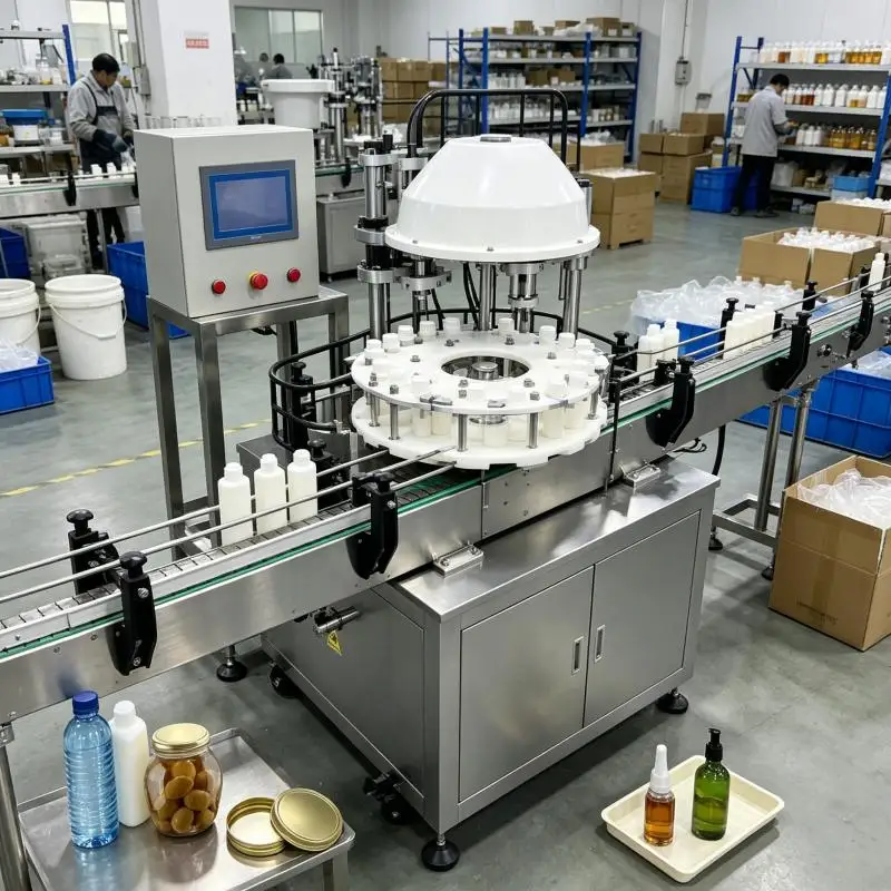Automatic Bottle Cap Lifter & Screw Capper Food Grade Construction for Beverage Bottled Water Soft Drink Production