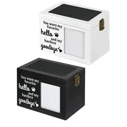 Pet Memorial Box Durable Keepsake Urn Sealed with Photo Frame Photo Memorial Box for Cats Dogs Loss Pet Favorite Toys Gift