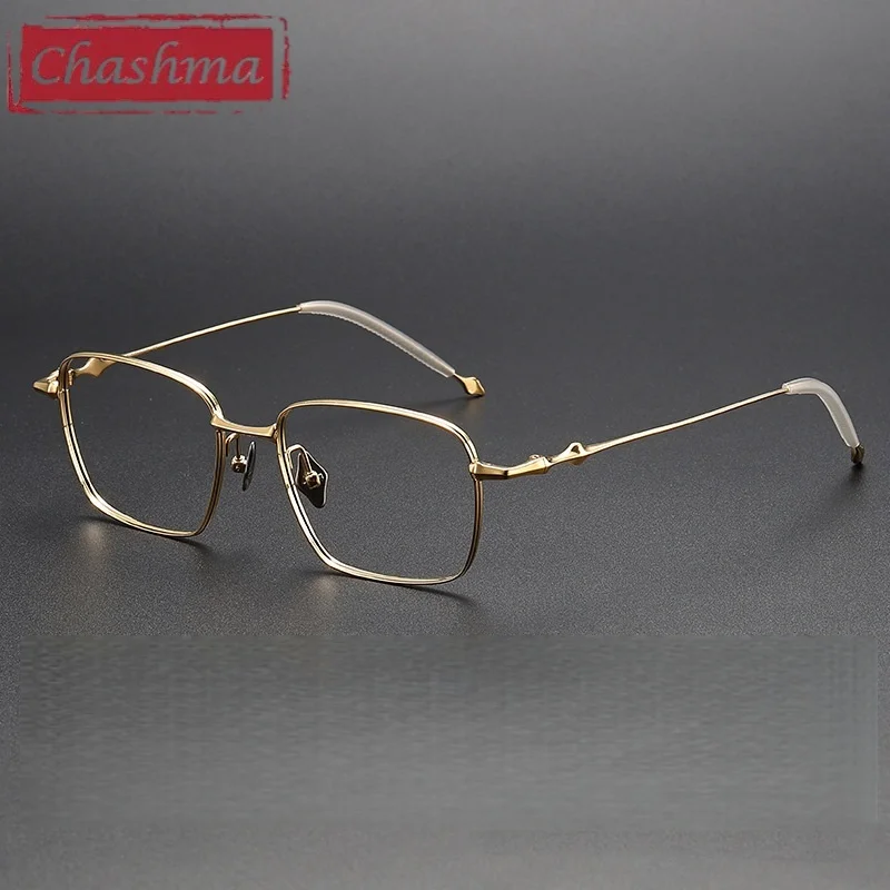 

Chashma Elegant Ultra Light Men Prescription Glasses Frame Pure Titanium Male Square Optical Eyewear Top Quality Spectacles