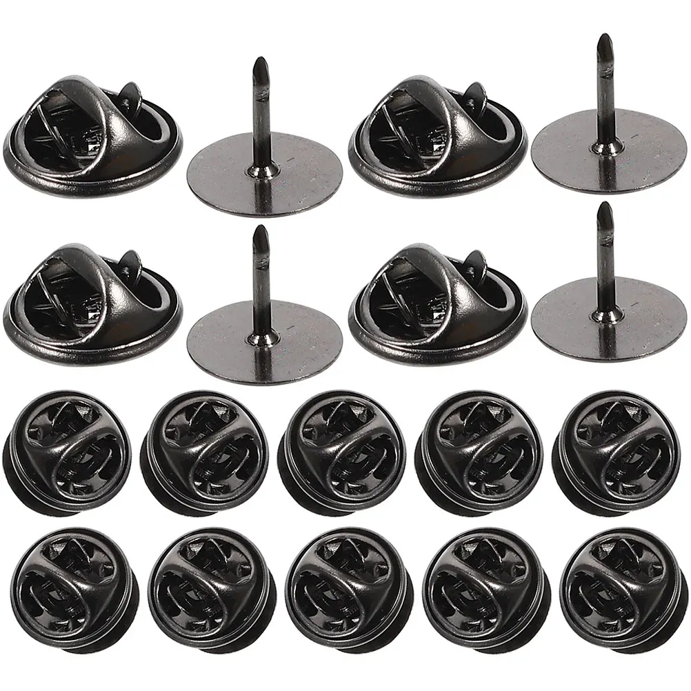 

120 Sets Brooch Accessories Jewelry Making Components Clutch Enamel Pin Locking Back