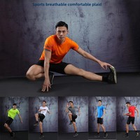 Summer Square Grid Quick Drying T-Shirt Printing Logo For Men And Women Advertising Shirt Marathon Sports Ice Silk Quick Dry T-S
