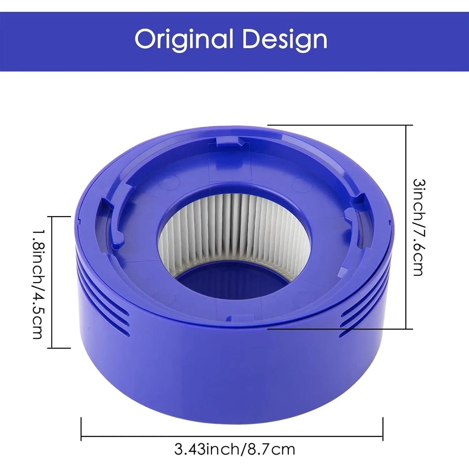 Vacuum Post Filter 2 Pack Compatible with Dyson V7 V8 Absolute Animal HEPA Replacement Vacuum Cleaner Filters Part 967478