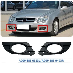 Front bumper fog light frame grille For Mercedes Benz CLK Class W209 Coupe OEM 2098850323 2098850423