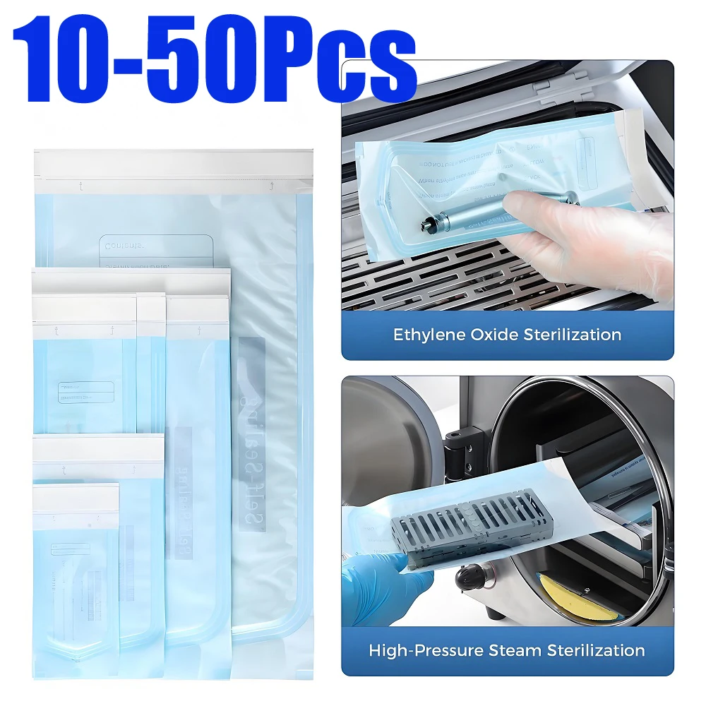 

Disposable Self-sealing Sterilization Pouches Bag 5 Sizes Tattoo Accessories Supplies Self-adhesive Clean Bags