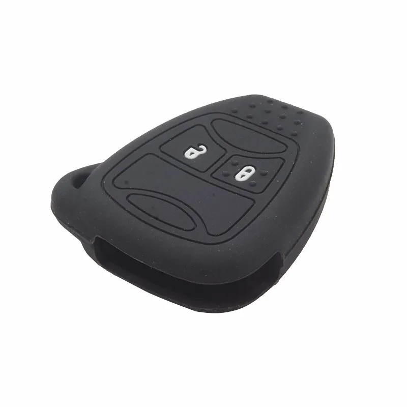 Xinyuexin Silicone Car Key Cover Case for Chrysler Dodge Caliber Jeep Patriot Liberty 2Buttons Remote Key Holder Bag Protector