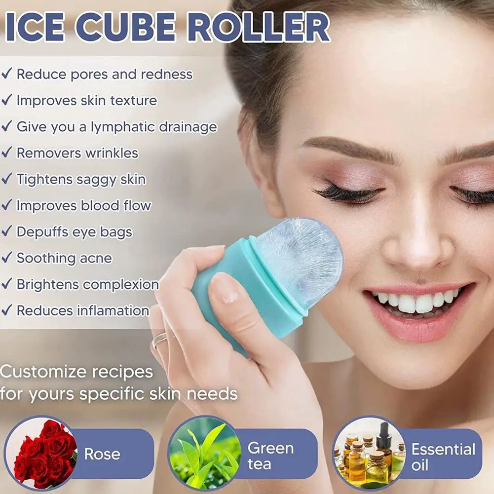 Silicone Ice Compress Rose Ice Mold Ice Grid Beauty Device Reduce Inflammation Redness Lift the Skin Cooling Facial Care