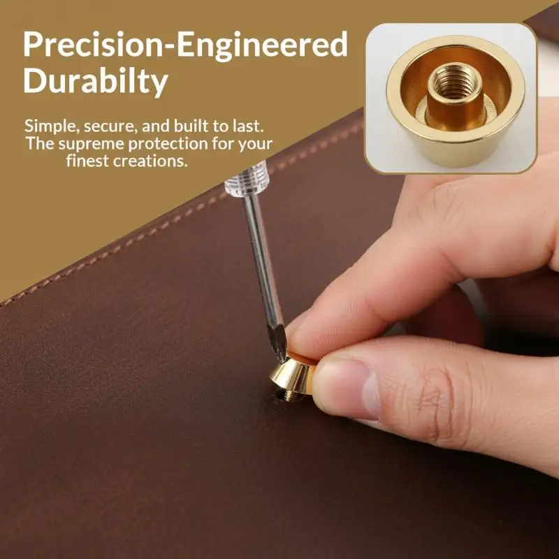 Zinc Alloy Bucket Foot Nails 10Pcs Electroplated Wearproof Anti-Corrosion for Wood Craft Handmade Projects