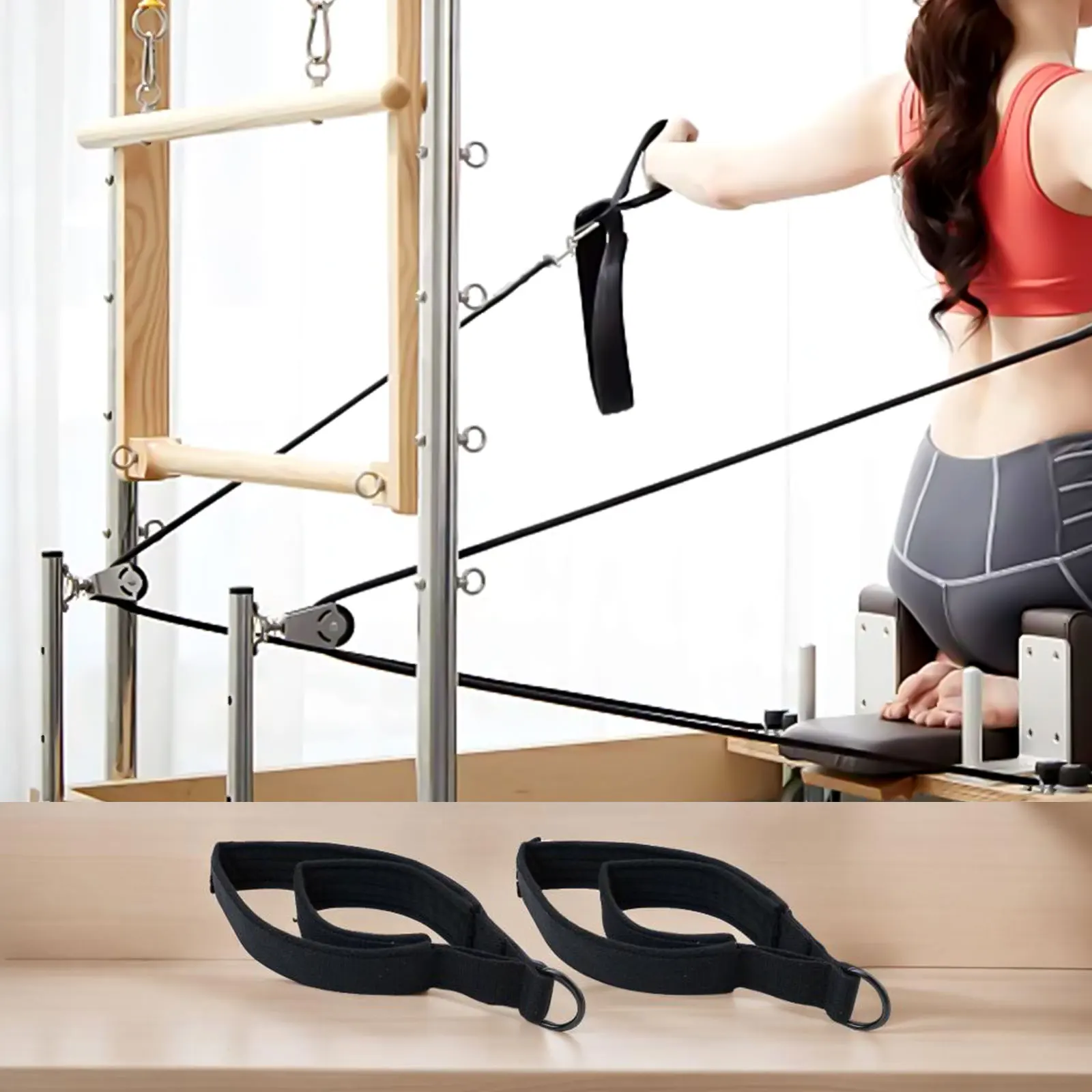 Dual-strap Exercise Band Pilates Double Loop Straps Different Length Options Improve Flexibility And Strength Improves Stability