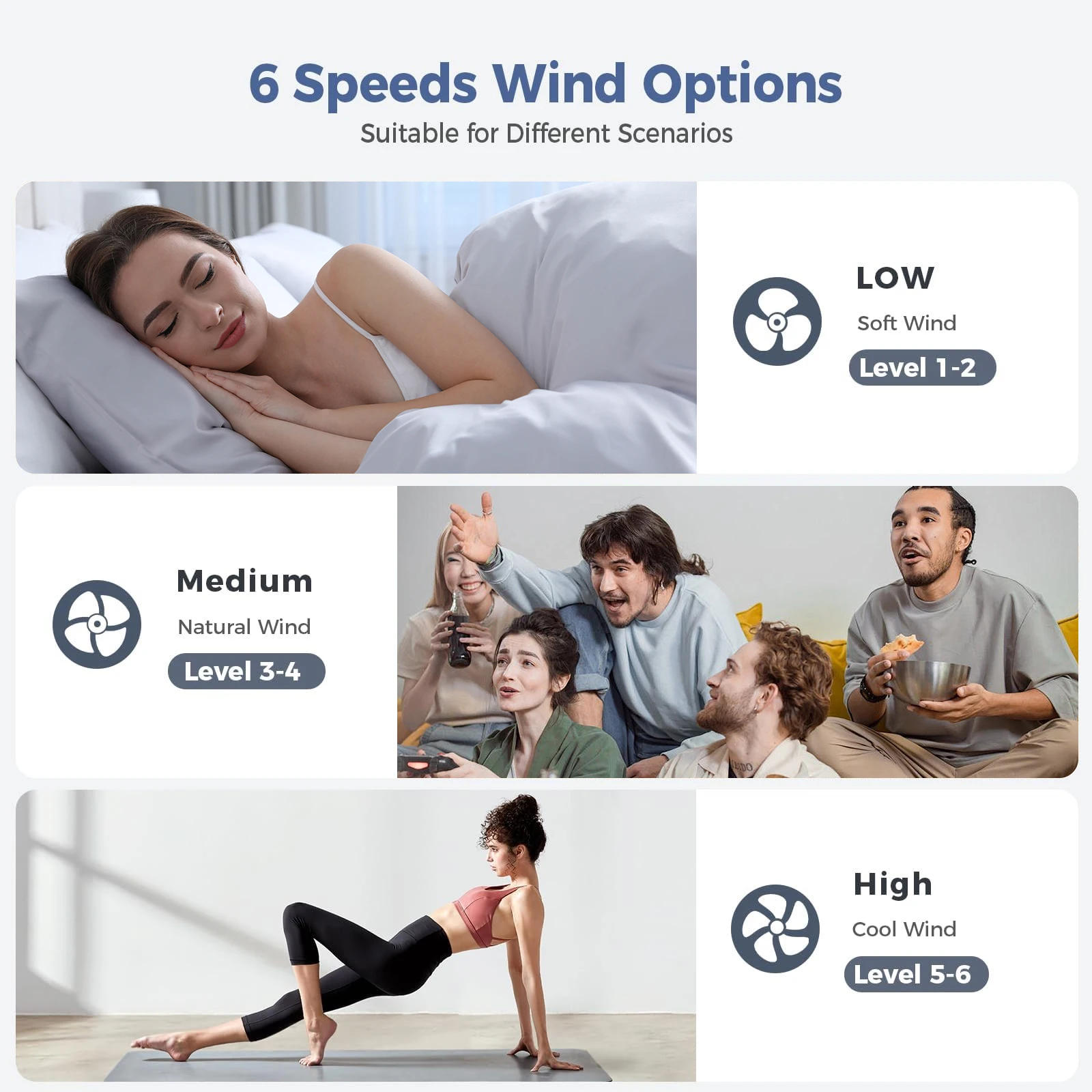 مروحة سقف 48 سم، مروحة سقف رفيعة صامتة مع جهاز تحكم عن بعد، يعتم غير محدود، تعديل 6 سرعات، غرفة معيشة في غرفة النوم #6