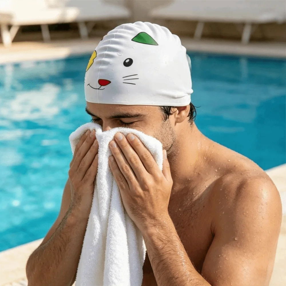 Elastic Swimming Cap Waterproof Silicone Swim Cap Enlarged Comfortable Waterproof Silicone Swimming Hat Swimming Hat For Adults