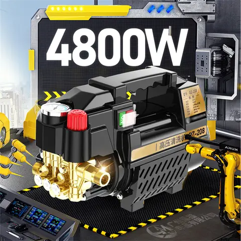 높은 전력 4800W 가정용 세차 기계 고압 220V 소형 휴대용 청소 기계 자동차 세탁기 물총 워터 펌프