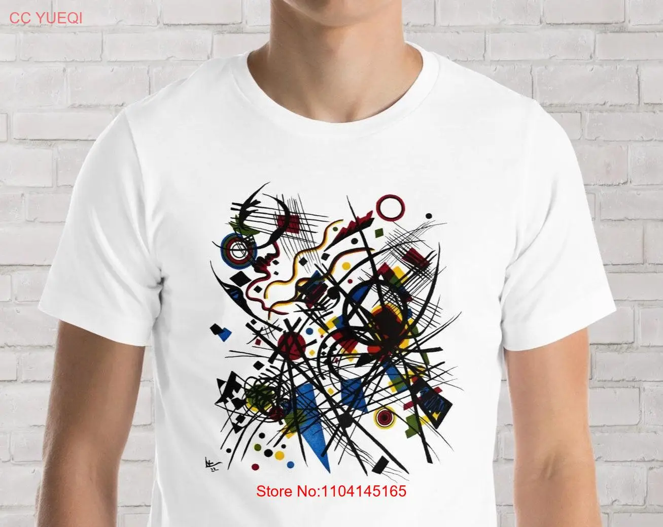 t shirt graphics Wassily Kandinsky Small Worlds Abstract Art tee High quality Cotton 100 long or short sleeves