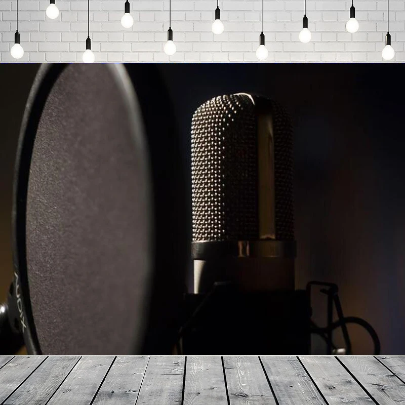 Photography Backdrop Headphones Headset Banner For Party Room Decor Background Portrait Shooting Poster