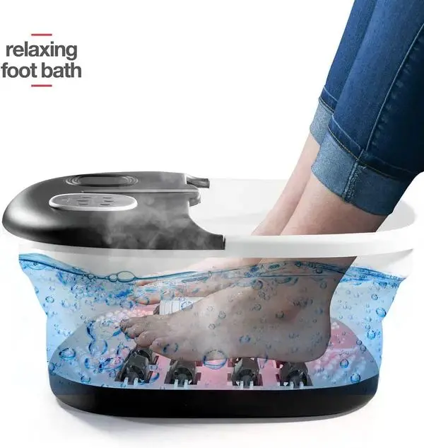 Portable Relax Foldable Soaking Bucket Basin Foot Massager Collapsible Pedicure Foot Spa Bath for Family