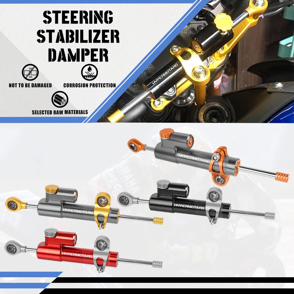 

For DUCATI HYPERMOTARD 698 796 939 950 Mono SP 2010-2024 2025 2026 Aluminum Motorcycle Damper Steering Stabilize Safety Control