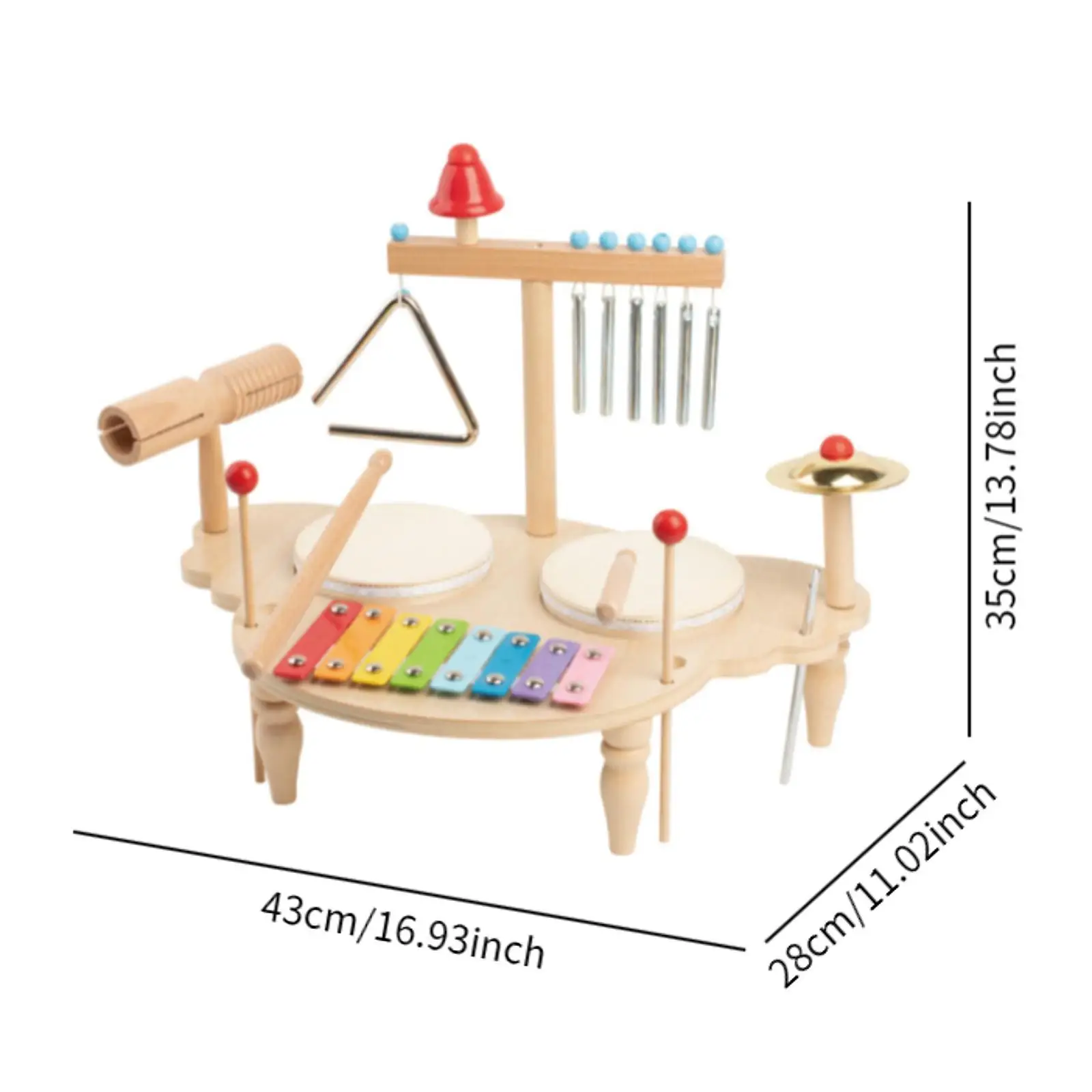 Xylofoon Drumstel Montessori Muziekinstrumenten Set Voorschoolse Handpercussie