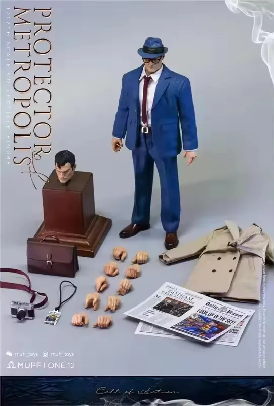 In Stock Muff Toys 1/12 Men's YellowKidney Superman Clark Kent Protector Metropolis Messenger Of Justice Call 6in Figurine Toys